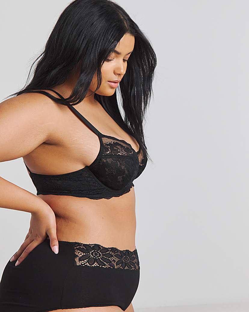 2PK Katie Black/White Lace Full Cup Bras