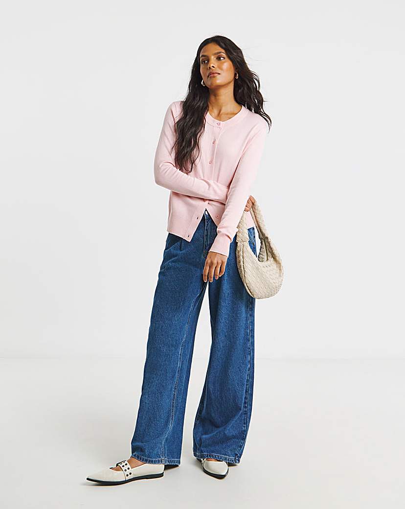 Soft Touch Crew Neck Cardigan