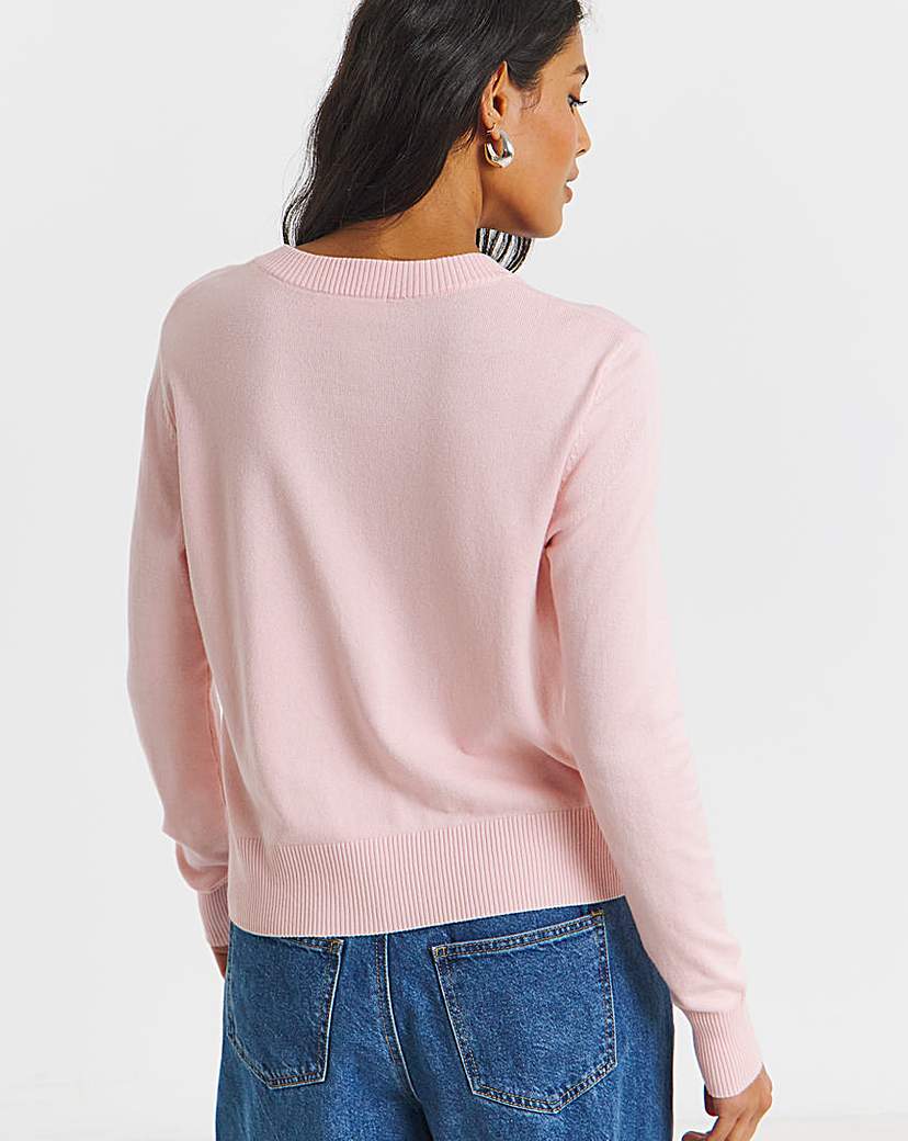 Soft Touch Crew Neck Cardigan