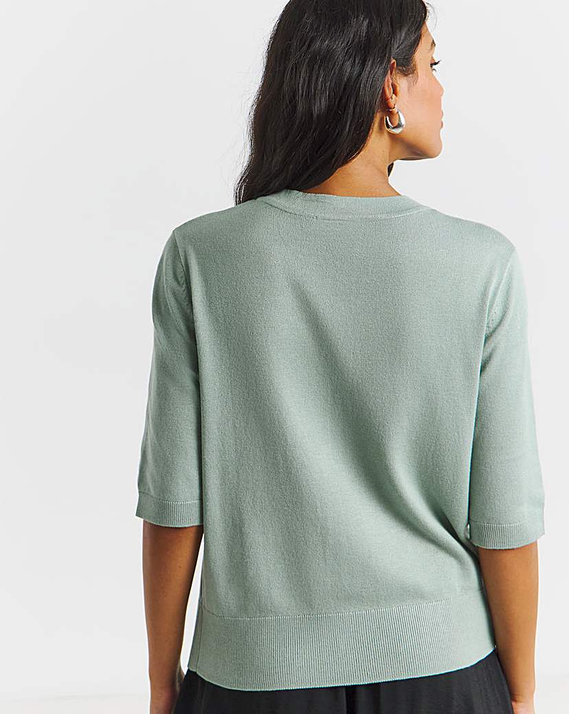 Soft Touch Half Sleeve Cardigan