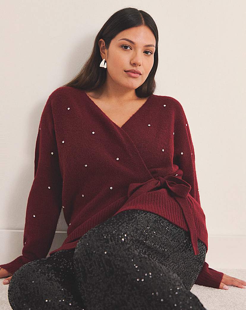 New In - Diamante Ballet Wrap Cardigan