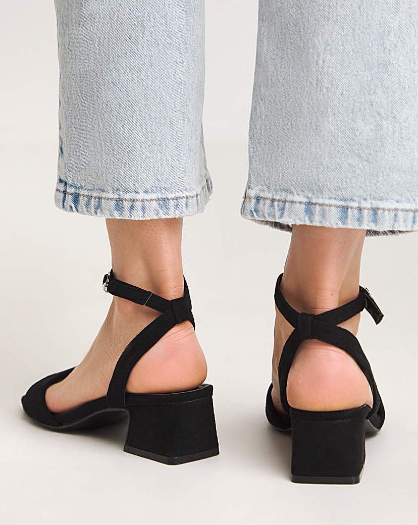 Barely There Low Block Heel Ex Wide