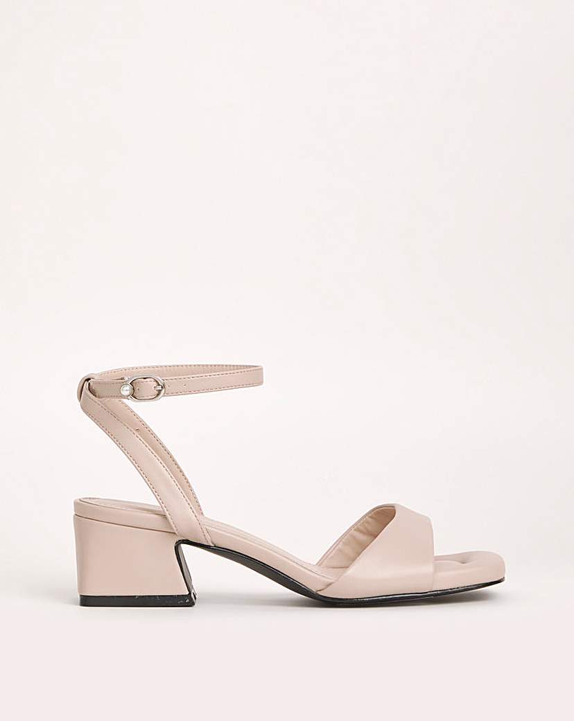 Barely There Low Block Heel Wide
