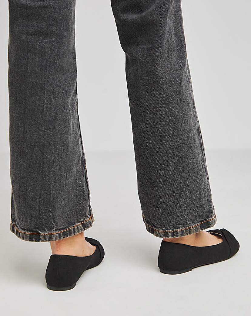 Twist Front Ballerina Shoes Standard Fit