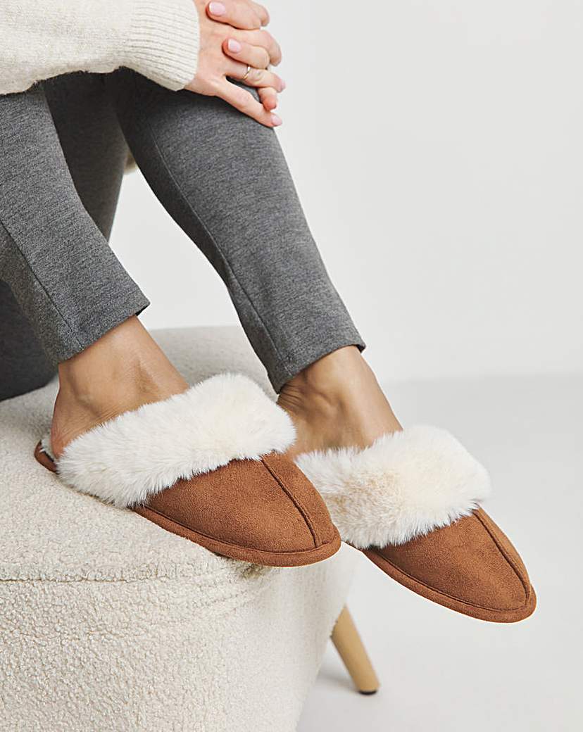 Closed Toe Mule Slippers Wide