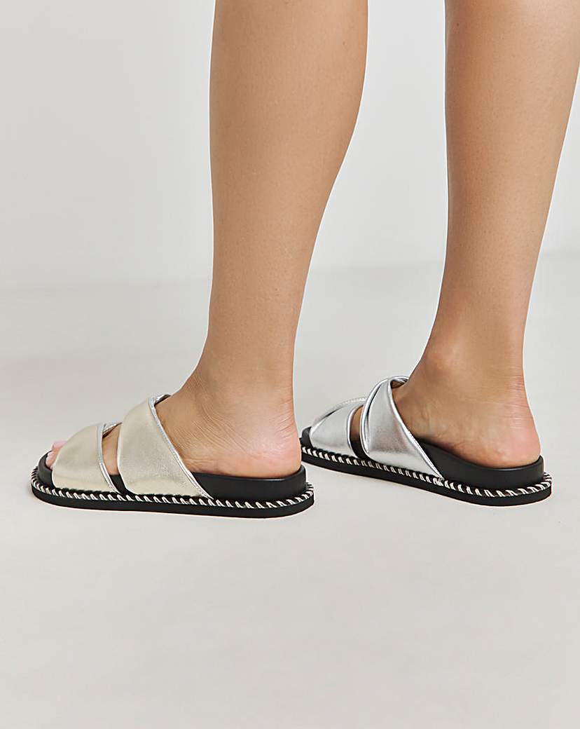 Simply Be Twist Leather Sandal Wide