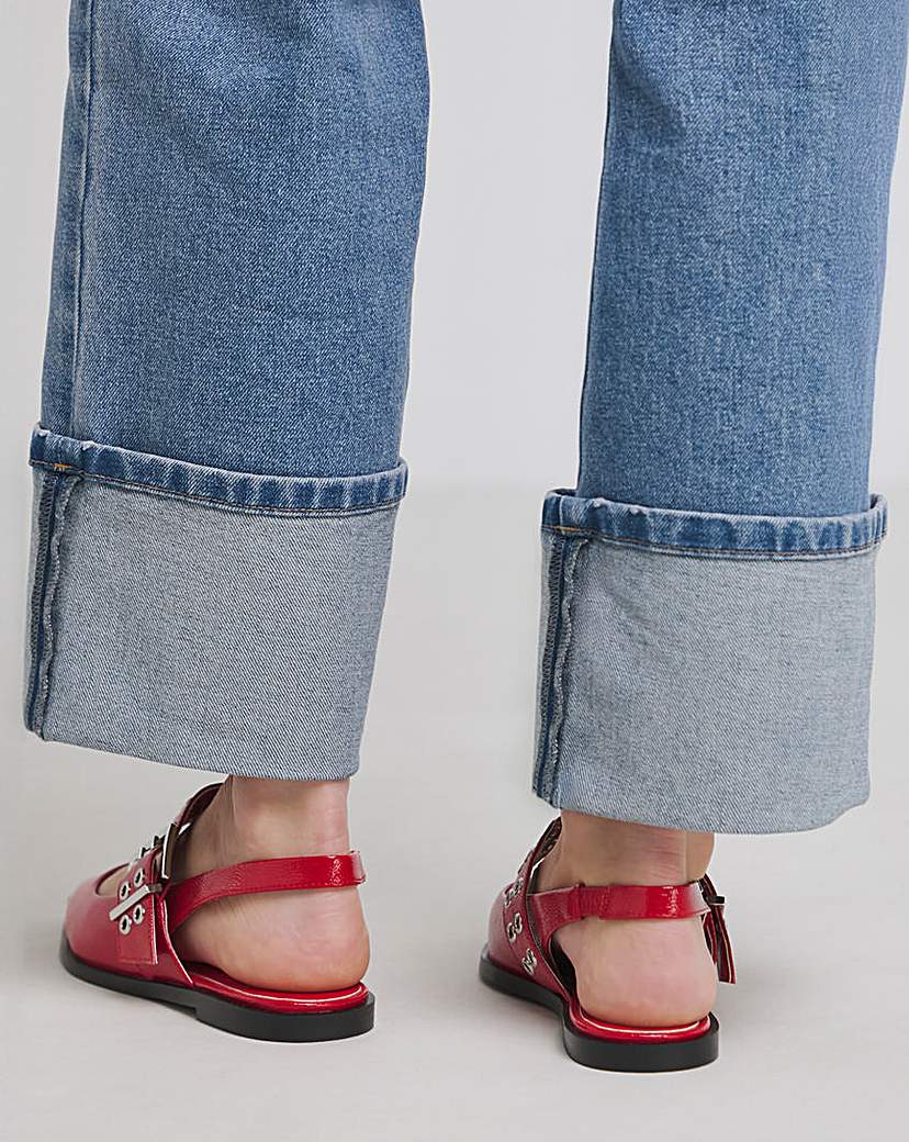 Hardware Mary Jane Slingback Shoe Wide
