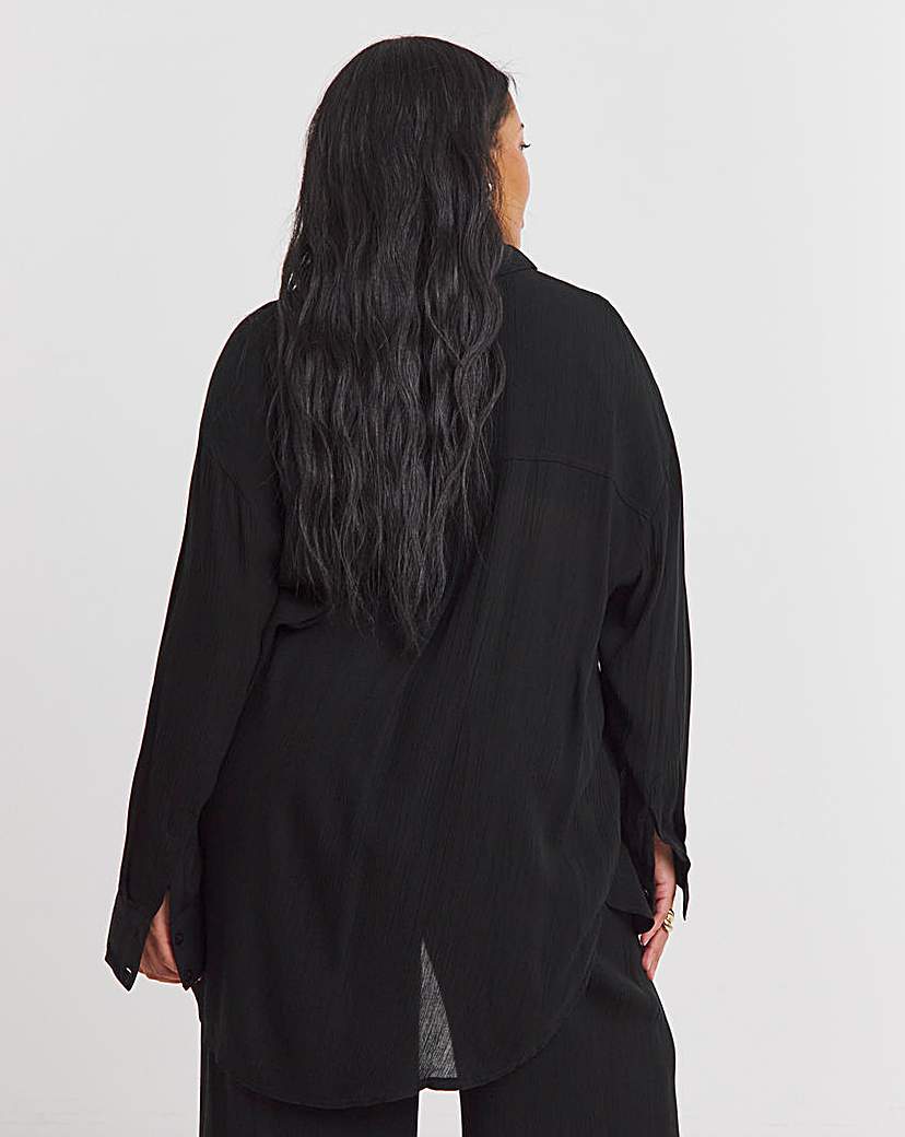 Black Crinkle Shirt