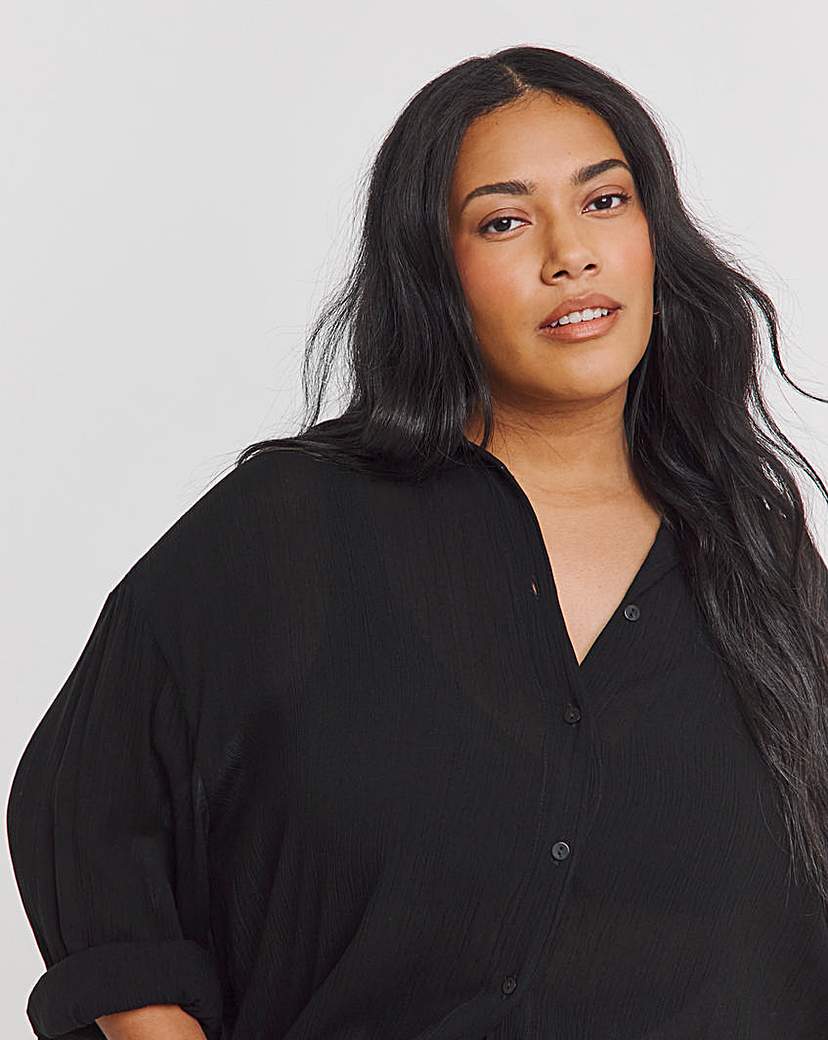 Black Crinkle Shirt