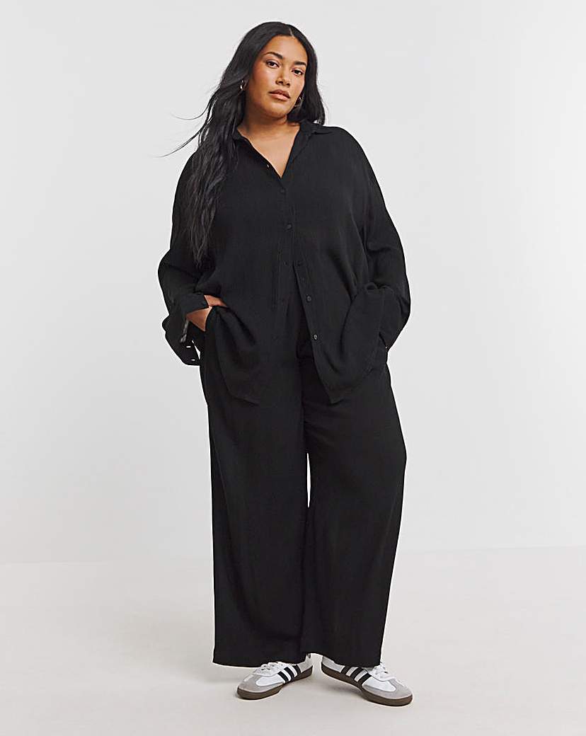 Black Crinkle Shirt