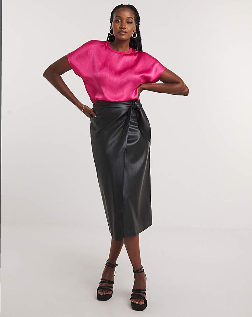 Pink Satin Boxy Top