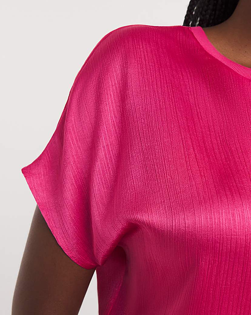 Pink Satin Boxy Top