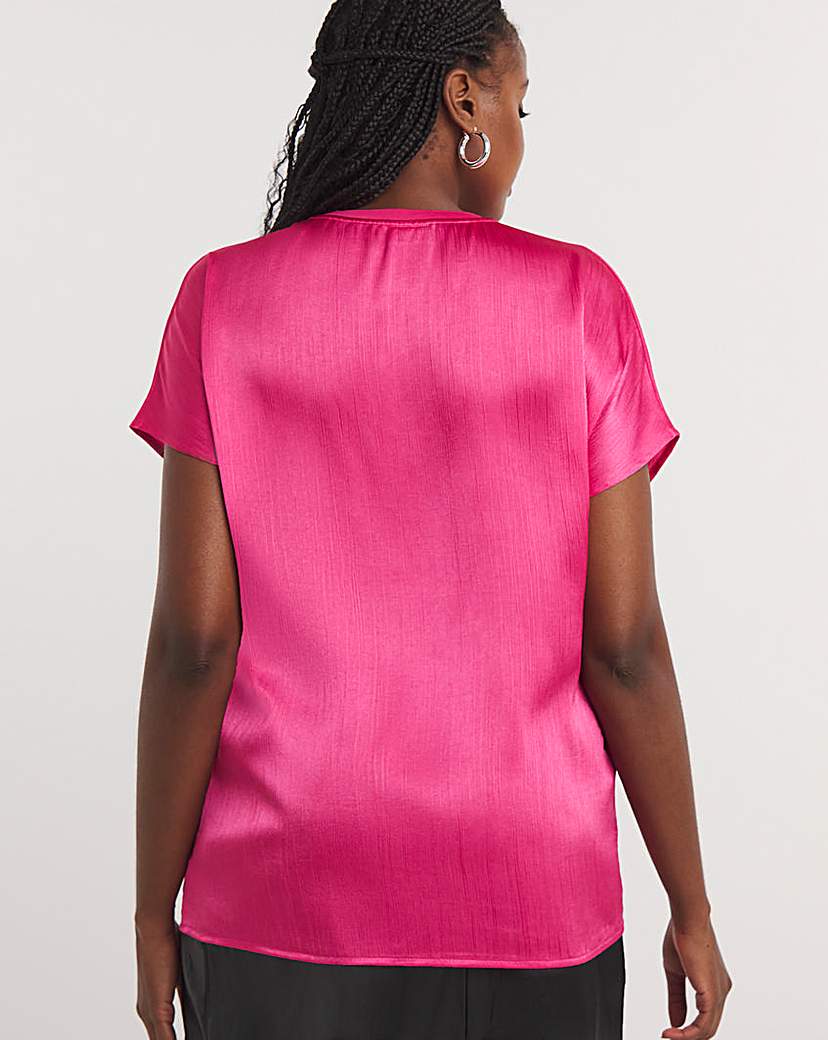 Pink Satin Boxy Top