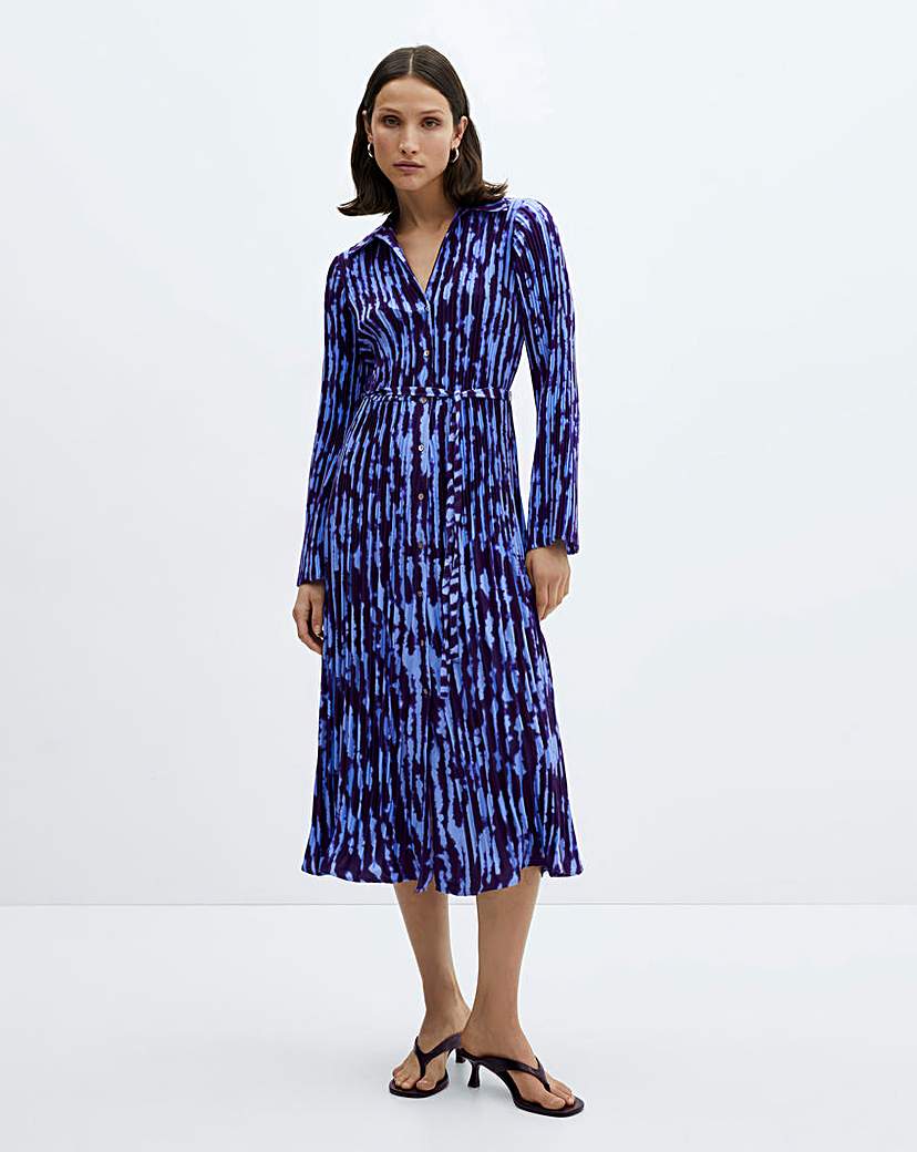 Mango Thea Tie Dye Shirt Dress