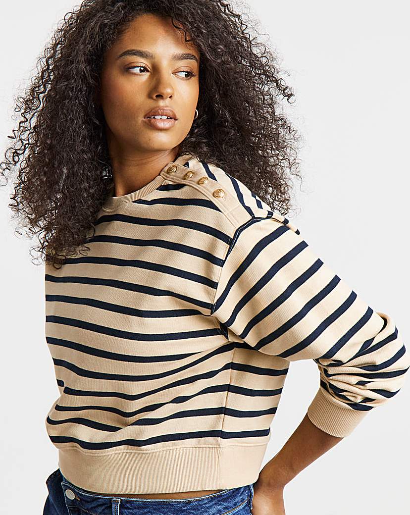 Tommy Hilfiger Women's Beige Polo Sweatshirt 2XL