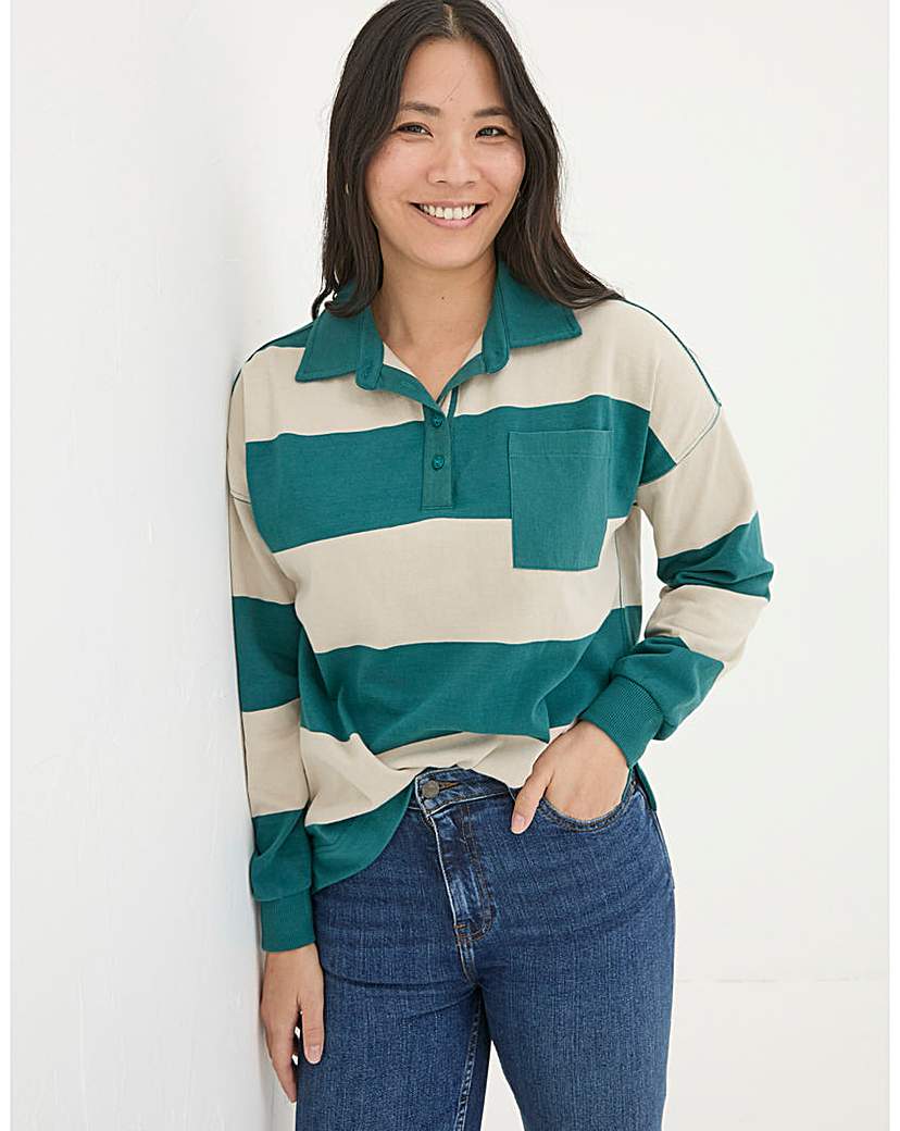 FatFace Ruby Stripe Rugby Top