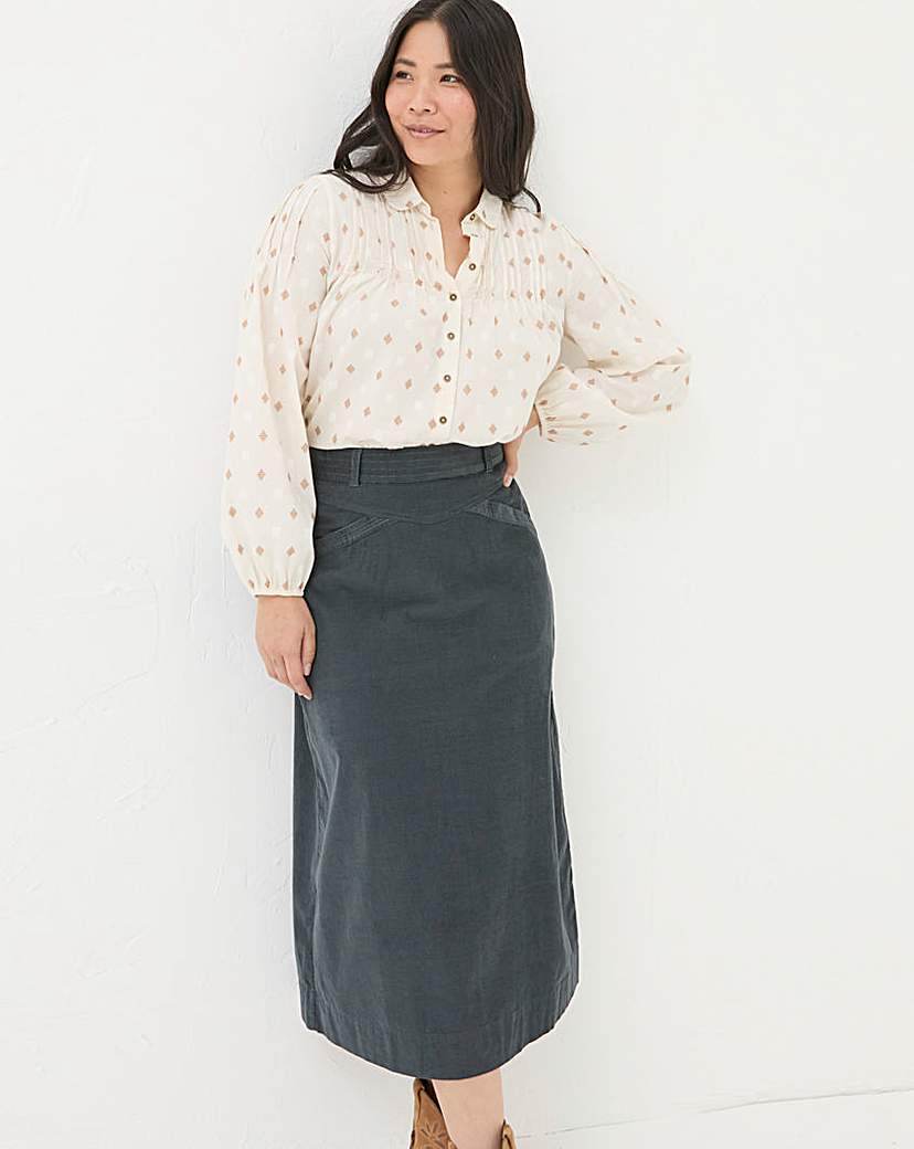 FatFace Leigh Cord Midid Skirt