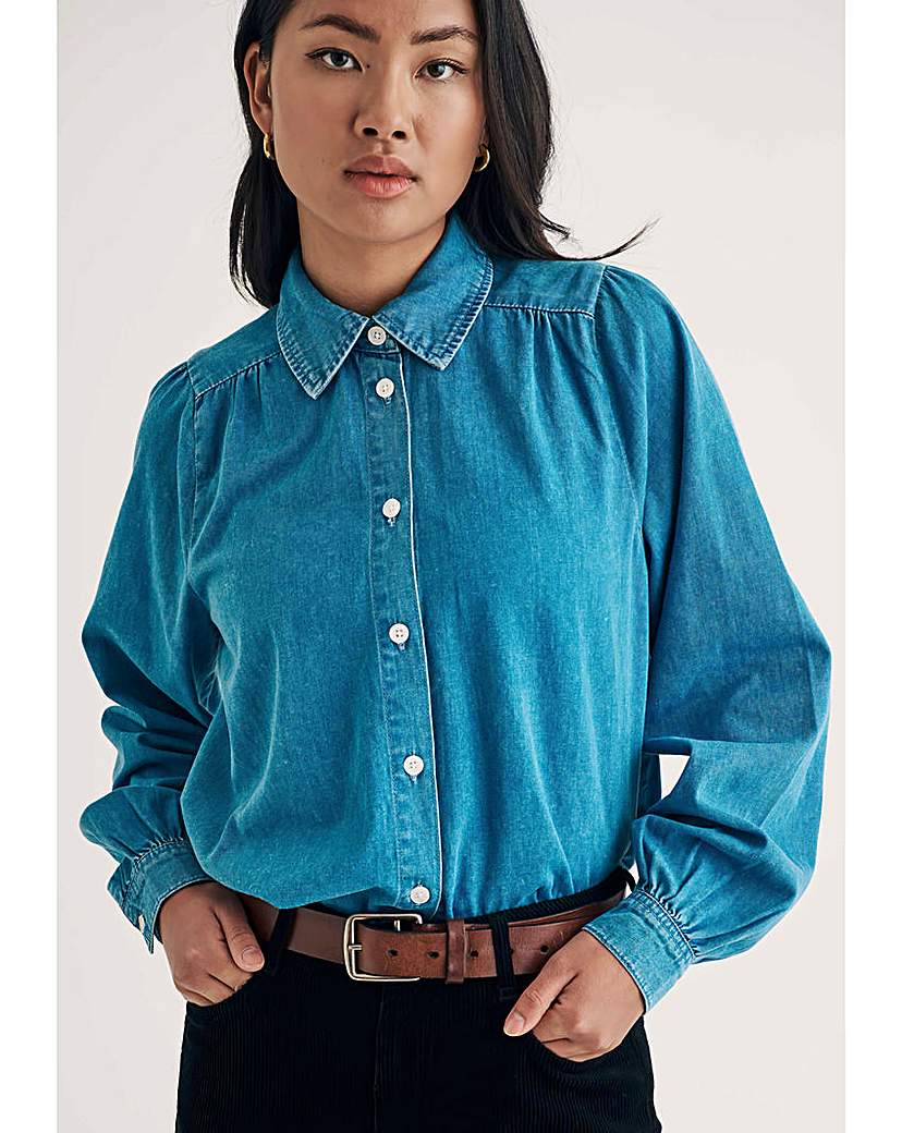 Nobody's Child Indigo Denim Andra Blouse