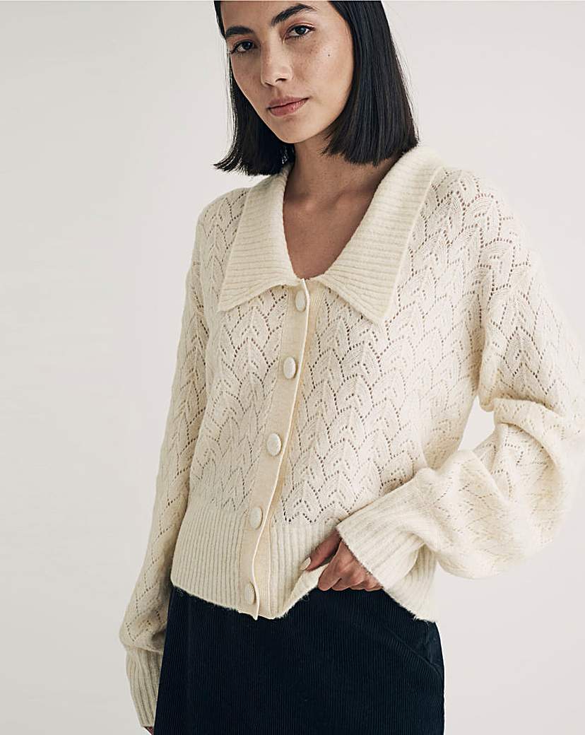 Nobody's Child Pointelle Cardigan