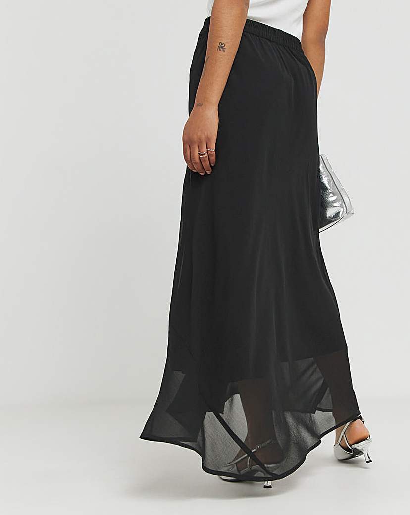 Religion Flowy Midi Skirt