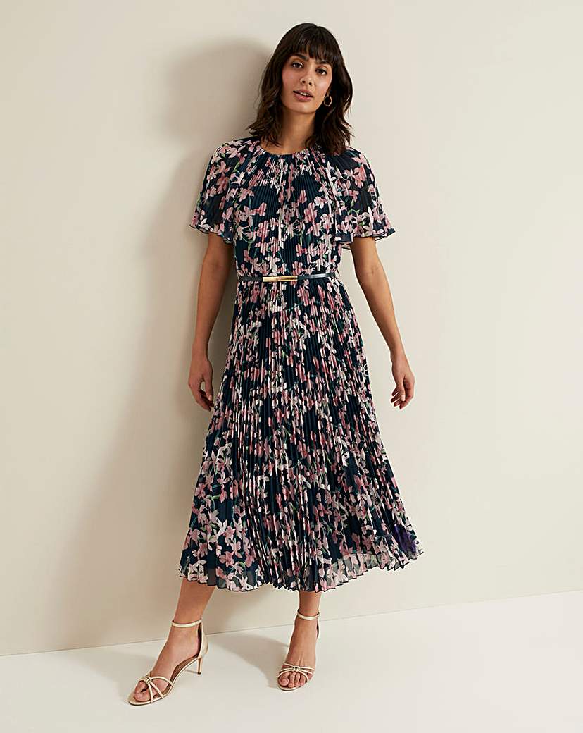 Phase Eight Kathleen Pleated Midi Dress