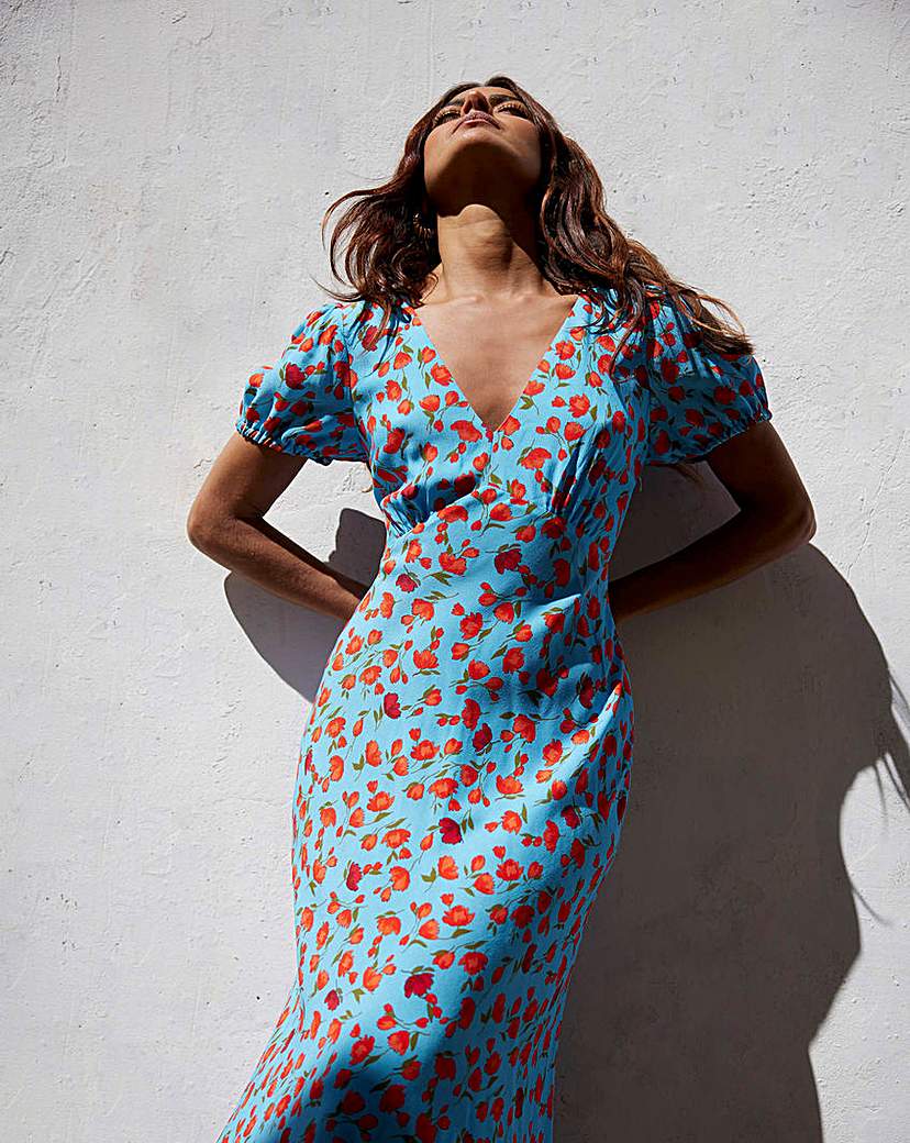 Ro&Zo Tulip Print Moroccan Dress