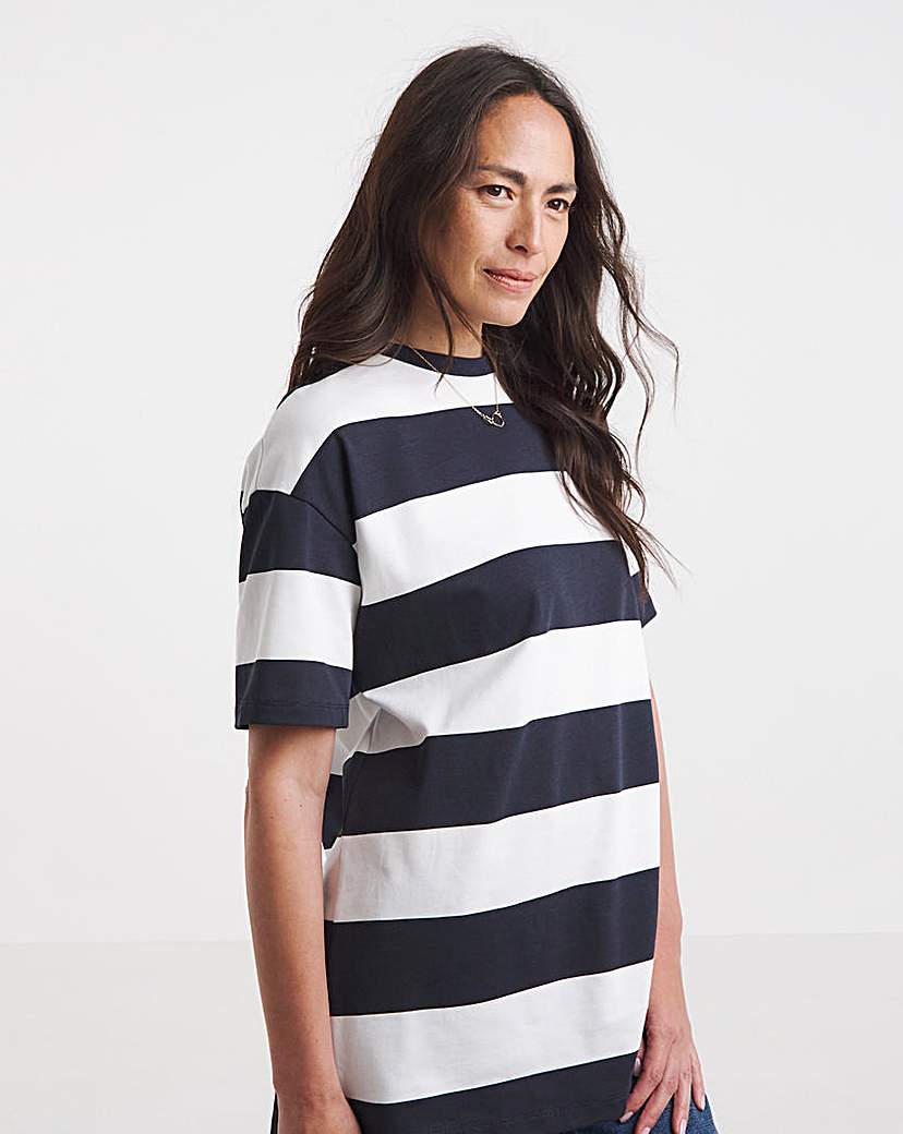 New In - Short Sleeve Wide Stripe T-Shirt