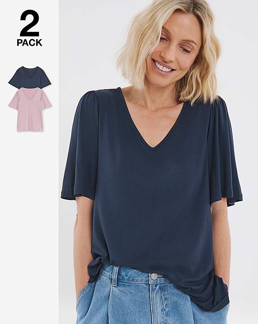2 Pack V NecK Angel Sleeve