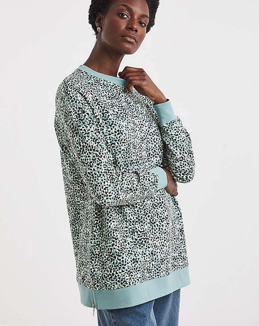 Zide Zip Longline Sweat