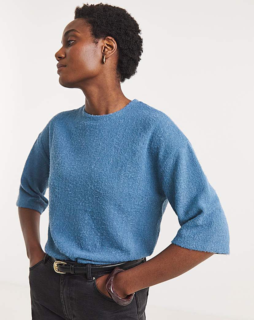 New In - Brushed Soft Touch Half Sleeve Top