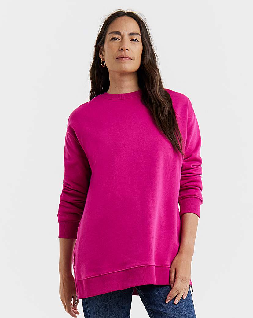 Side Zip Longline Sweat