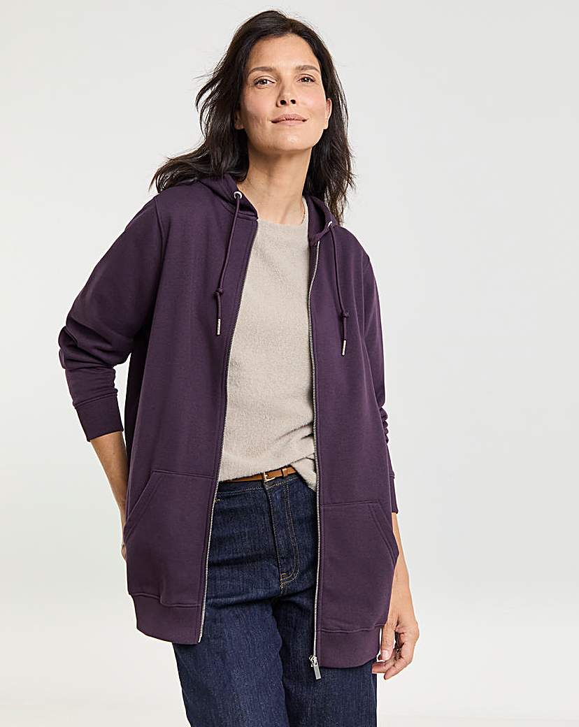 New In - Longline Zip Up Hoodie