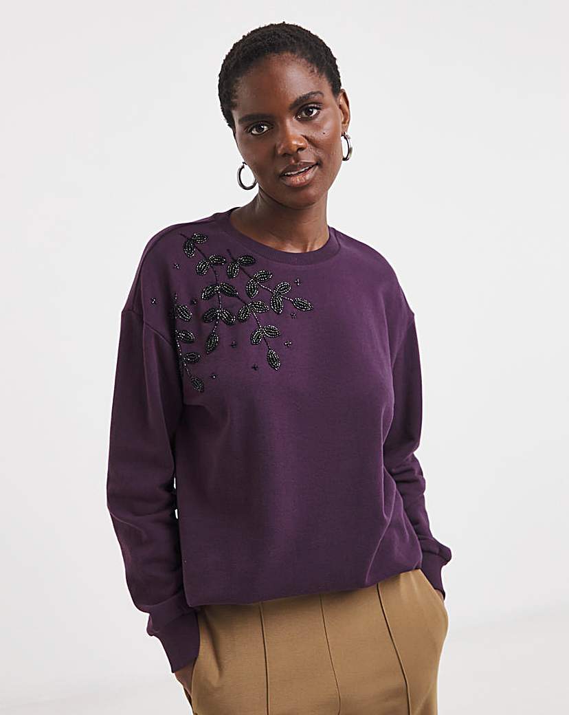 New In - Floral 3D Embellished Sweatshirt
