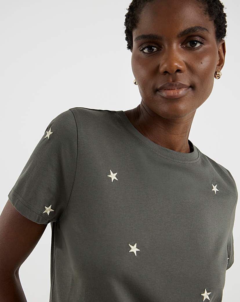 New In - Star Embroidered T-Shirt