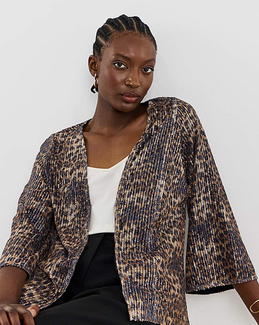 Sequin Short Kimono