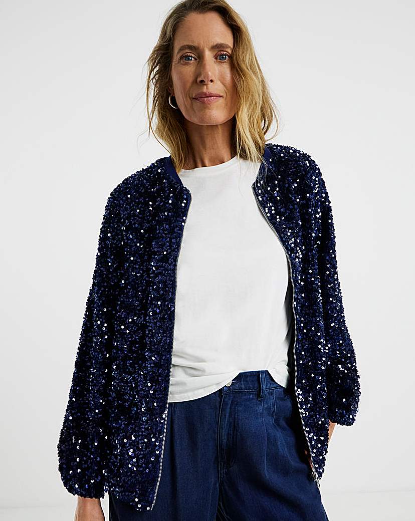New In - Sequin Bomber