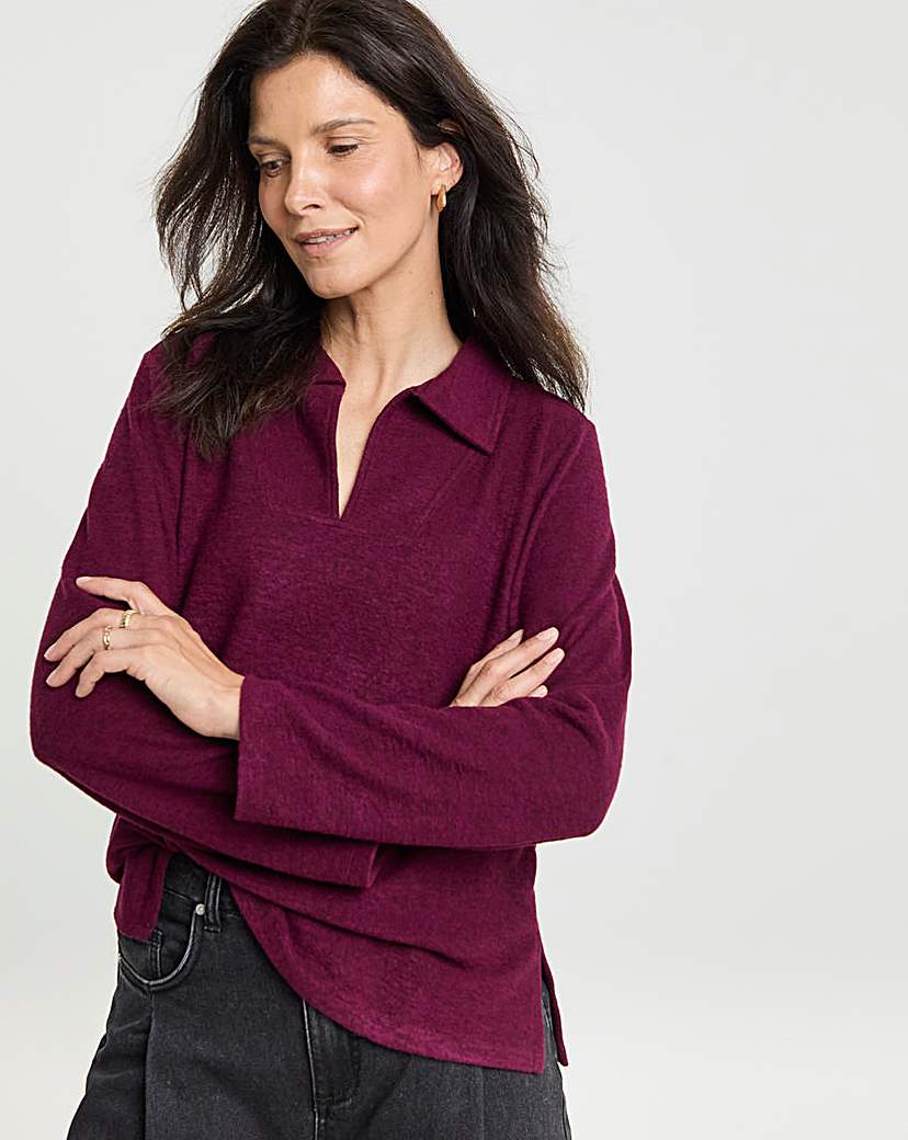 Soft Touch Collared Top