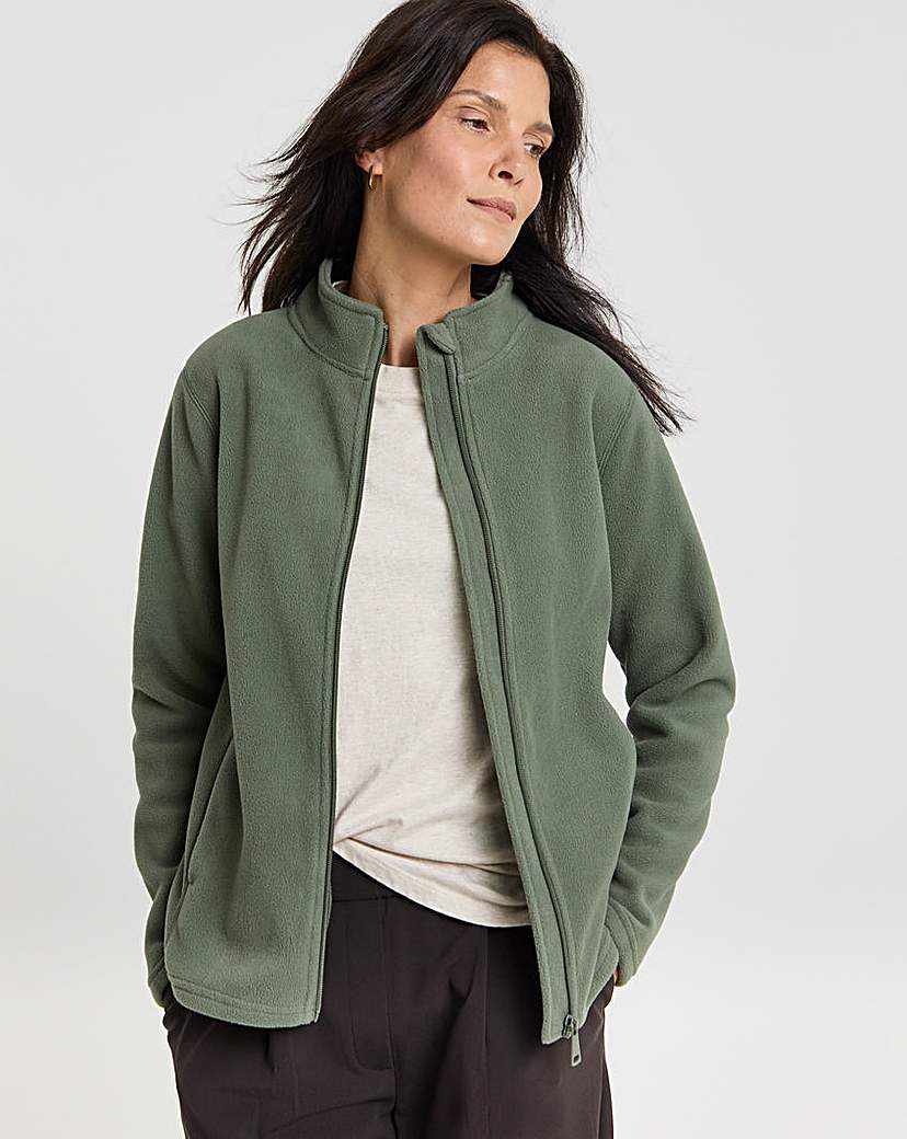 Zip Up Slim Fleece Jacket