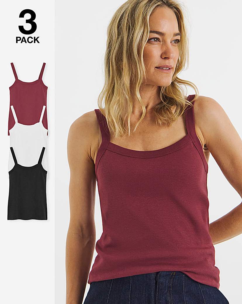 3 Pack Thick Strap Vests