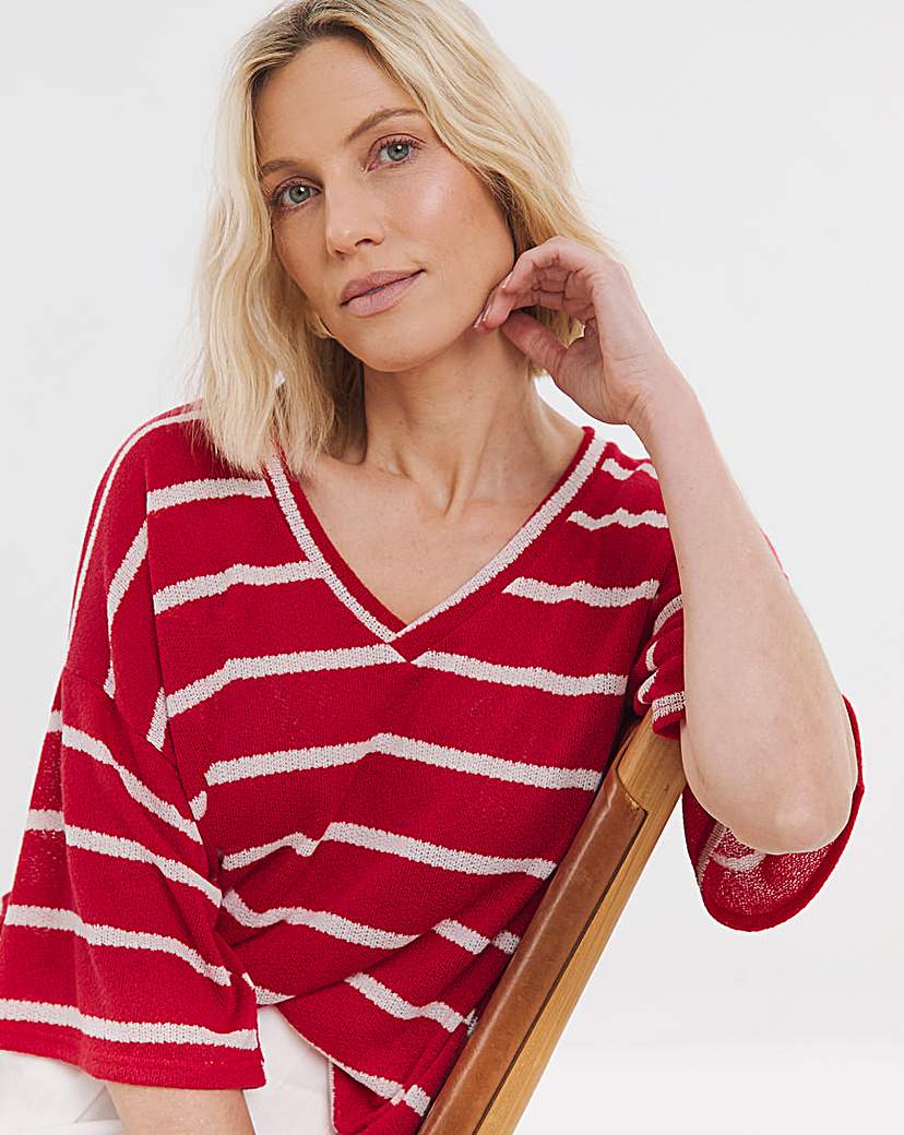 V-Neck Textured T-Shirt