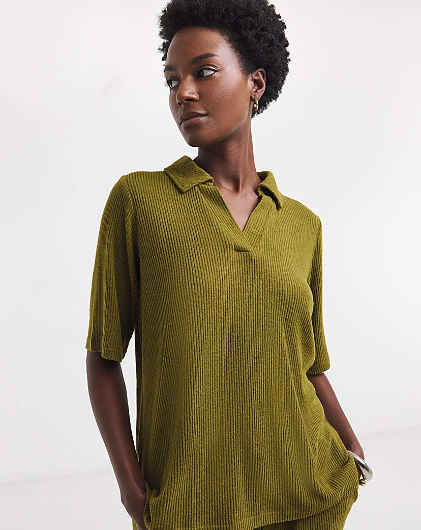 Soft Touch Rib Polo Olive JD Williams …