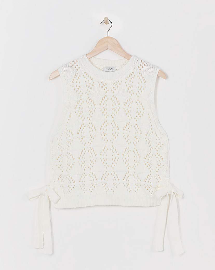 Cotton Tie Side Knitted Tank