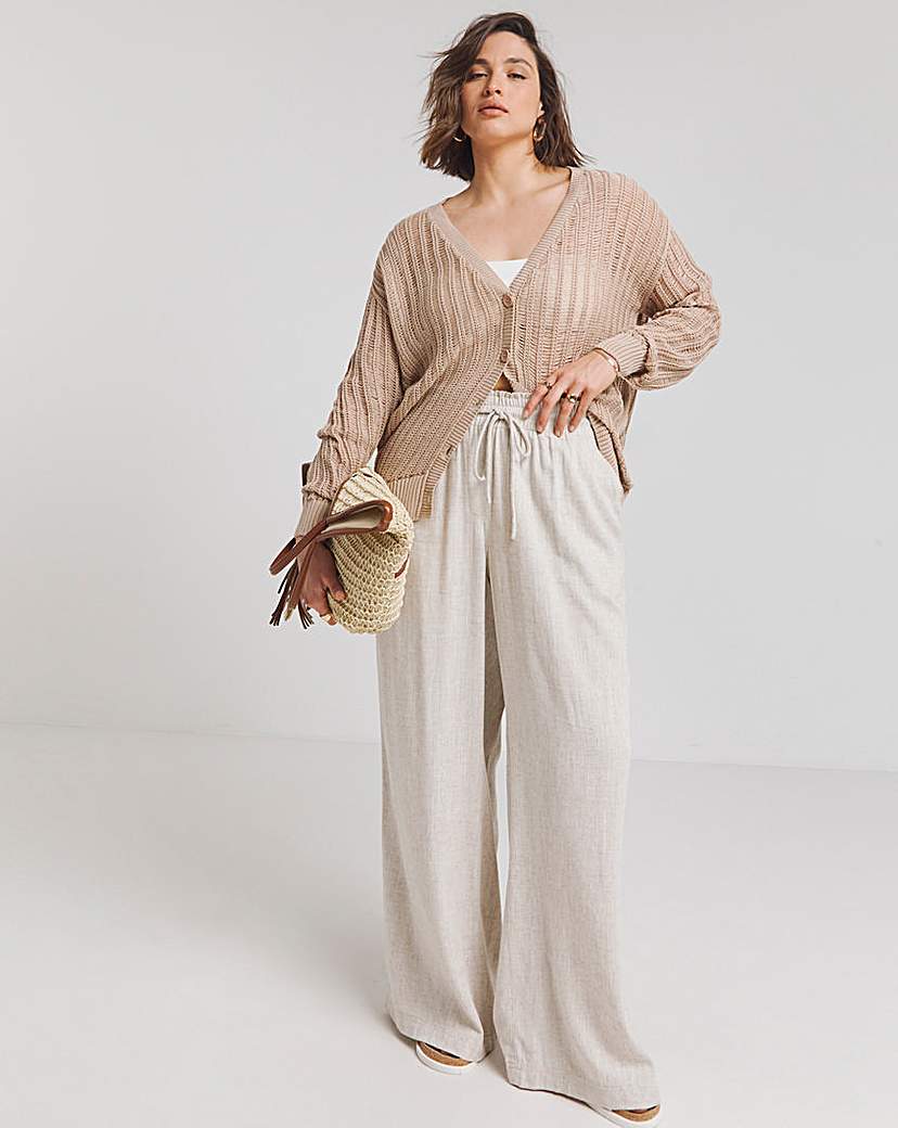 Stone Ladder Stitch Boyfriend Cardigan