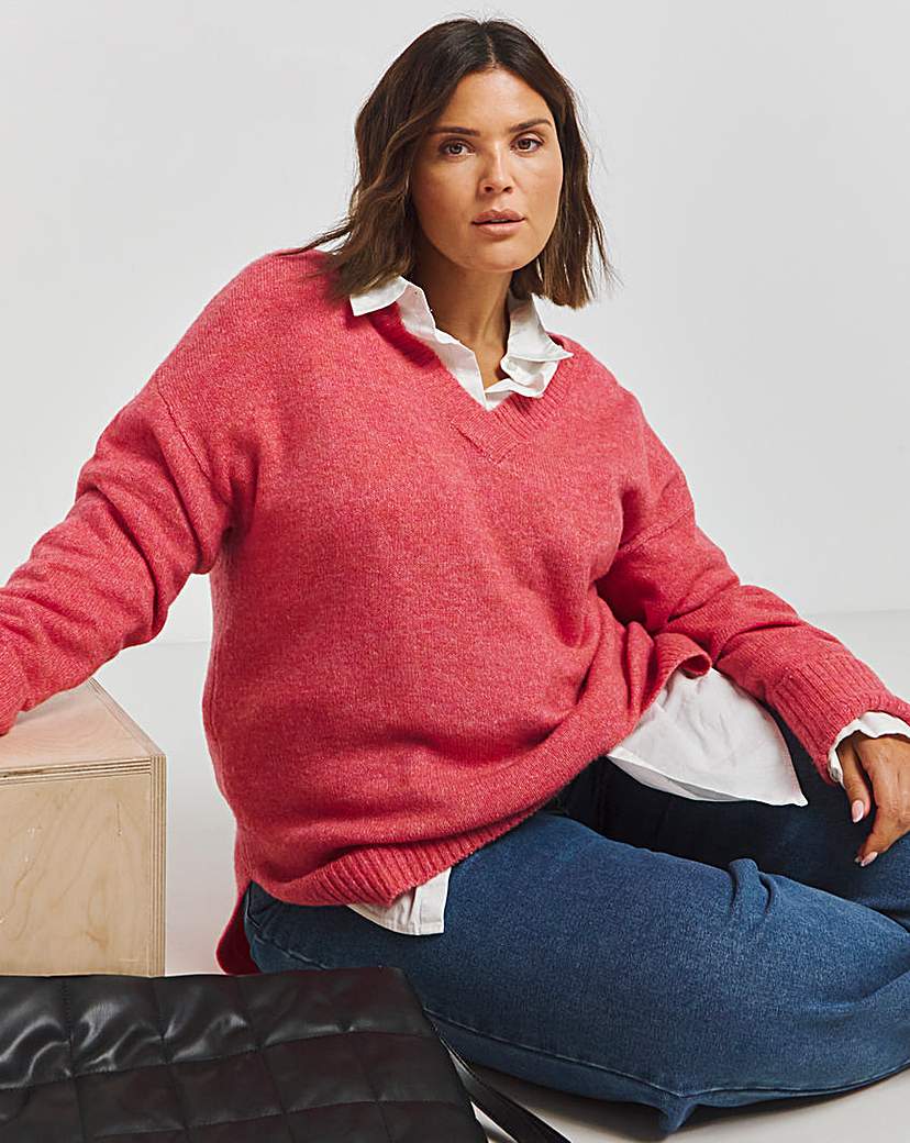 Fuzzy Plus Size Jumper Simply Be