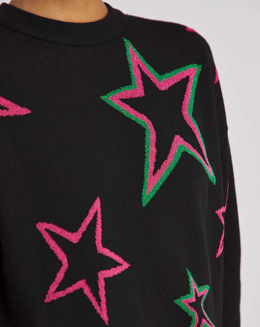 SBE X TW Glitter Star Jacquard Jumper