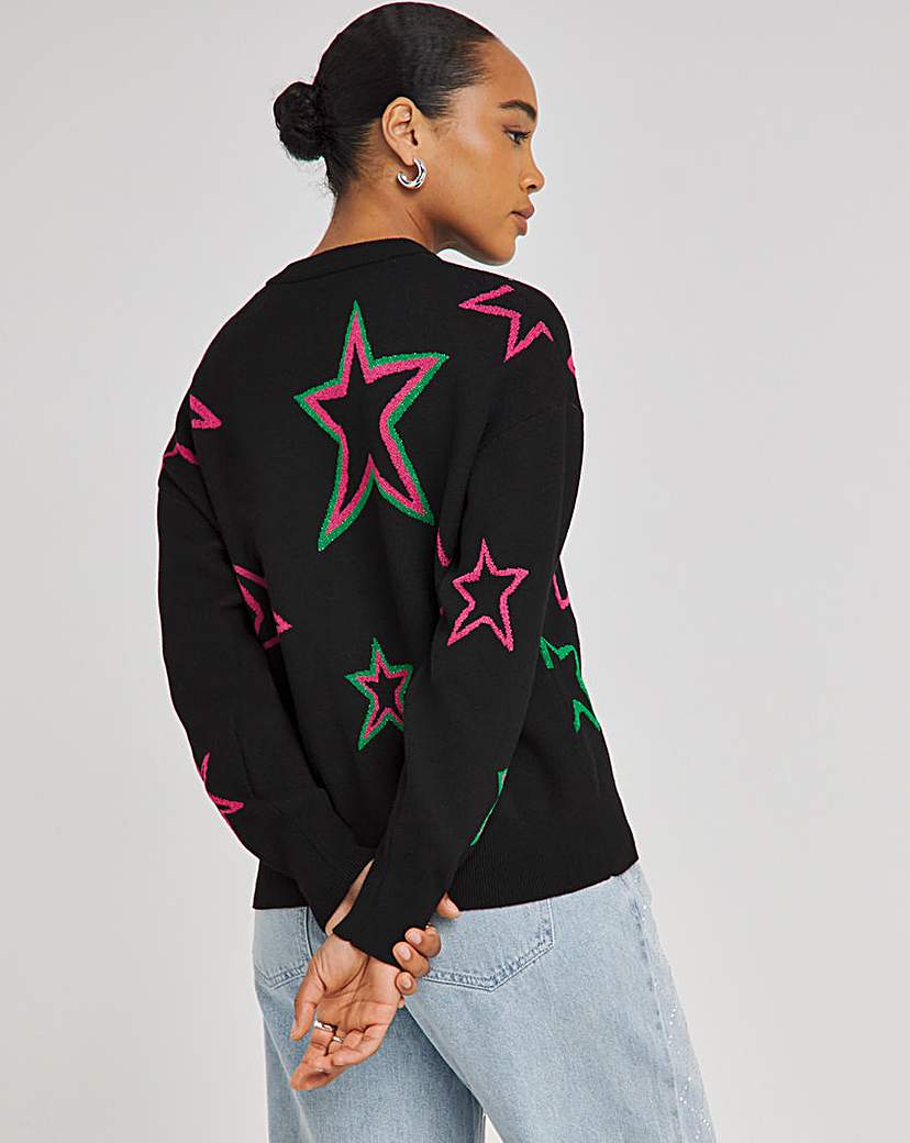 SBE X TW Glitter Star Jacquard Jumper
