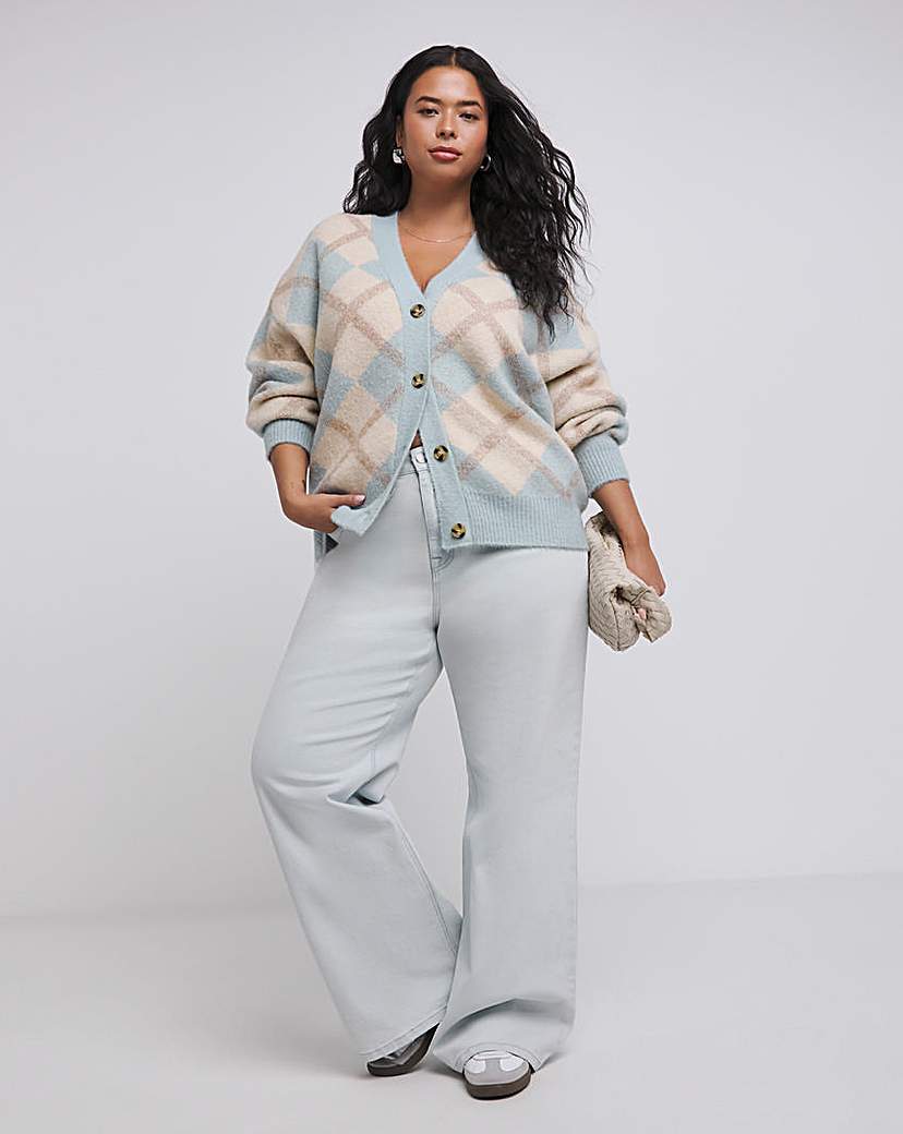 Argyle Button Through Cardigan