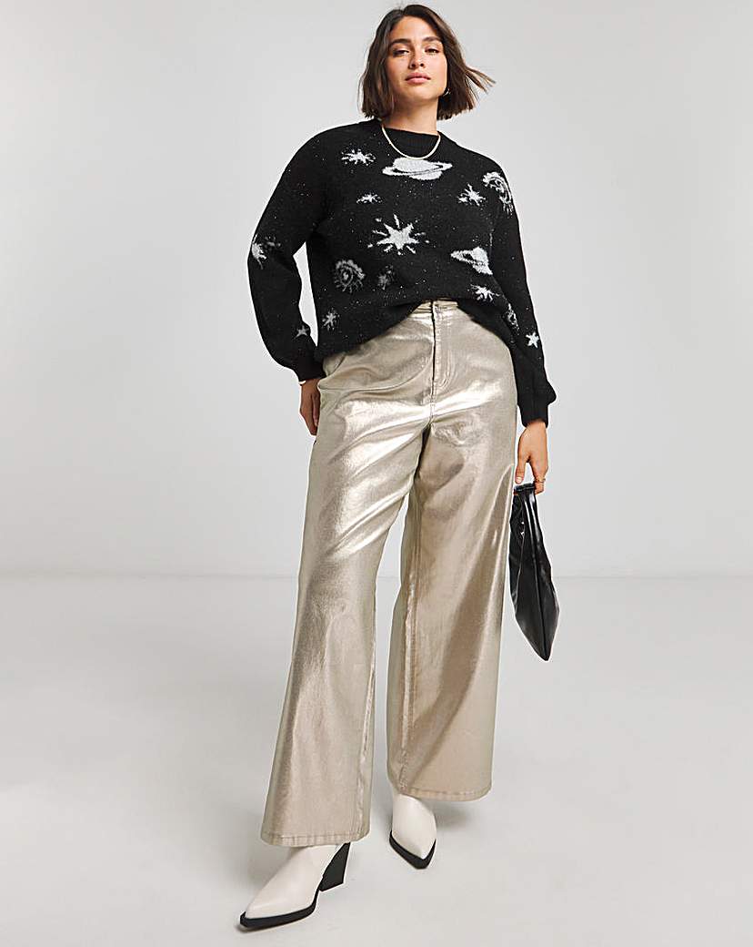 TW X SBE Star Planet Tinsel Jumper