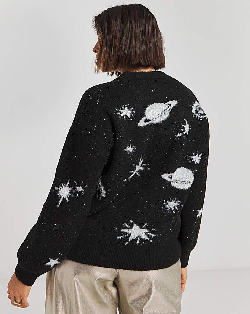 TW X SBE Star Planet Tinsel Jumper