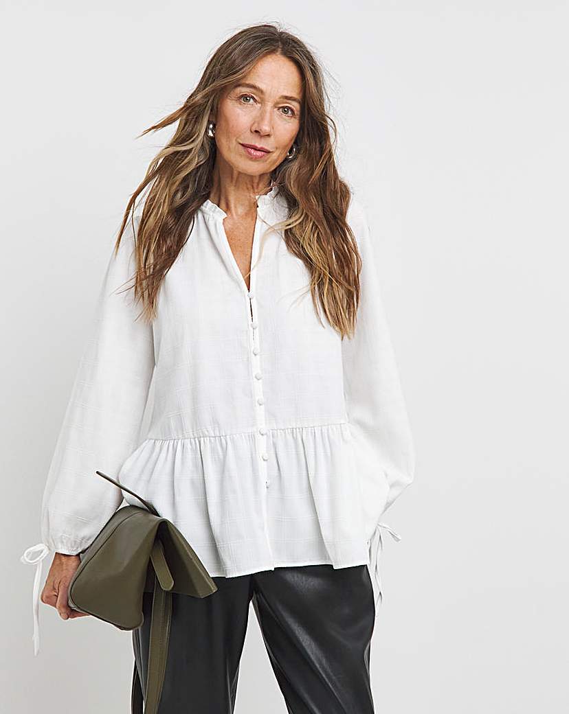 Frill Detail Smock Blouse